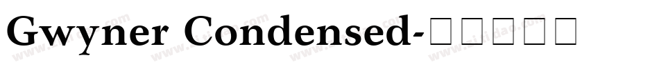 Gwyner Condensed字体转换
